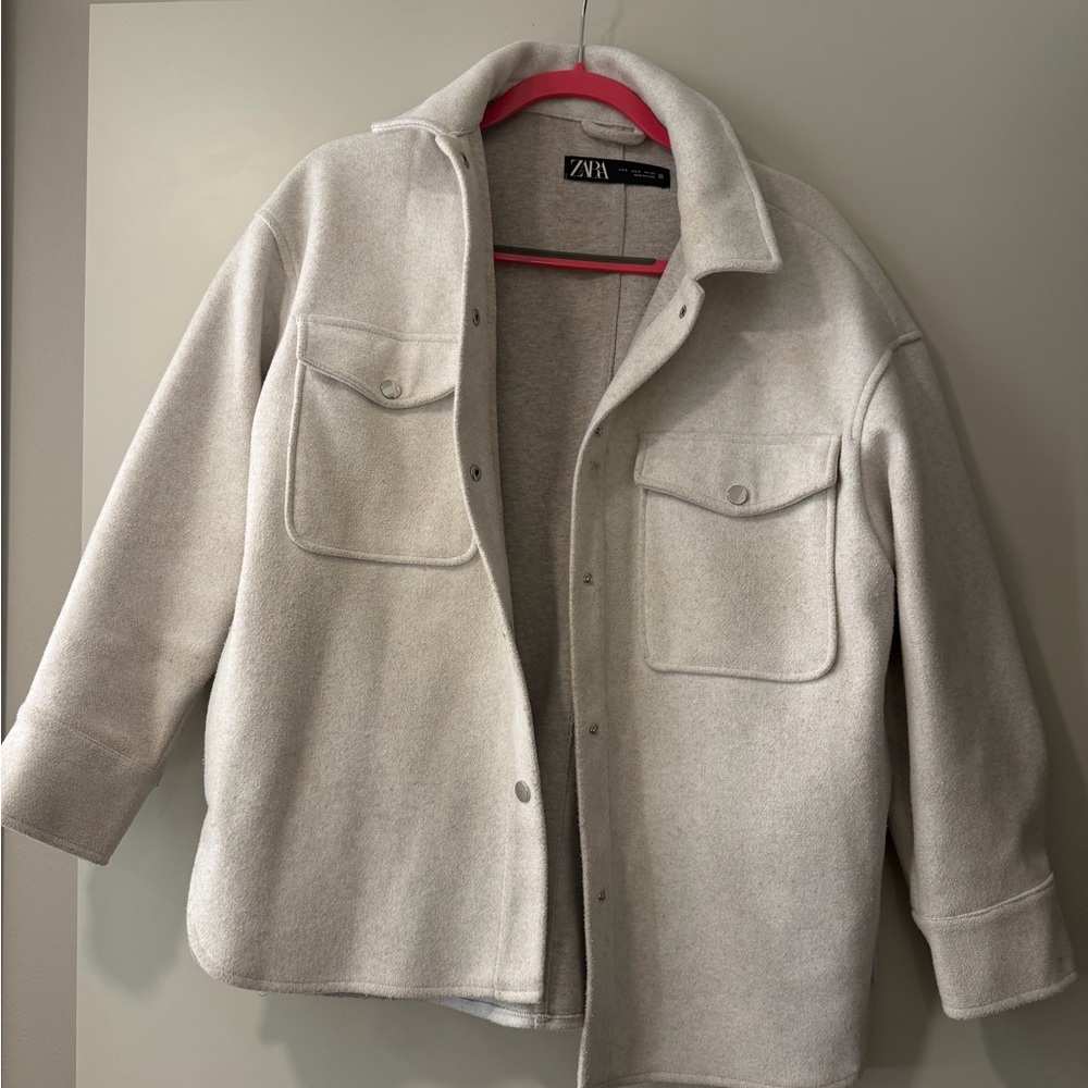 Zara Beige/tan shadier shacket